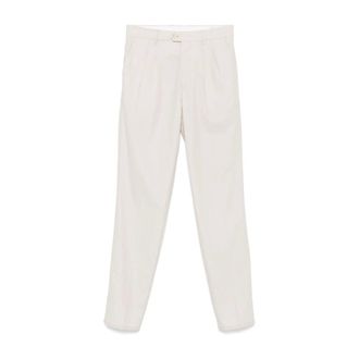 Brunello Cucinelli Slim-fit Trousers, male, Beige, XL, Elegant Trousers for Men