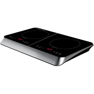 Ardes AR1F602 Piano Cottura a Induzione 2 Fornelli 59cm Nero e Argento Vetroceramica - Ardes