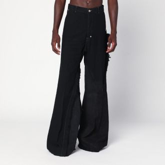 Rick Owens Pantalone nero con frange