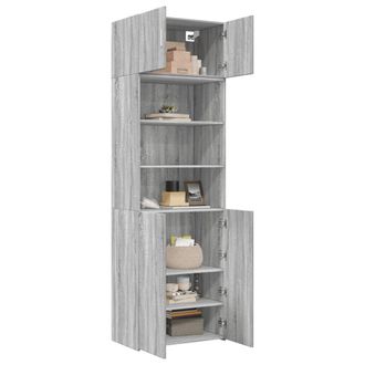 Berkfield Home Storage Cabinet Grey Sonoma 70x42.5x225 cm Engineered Wood