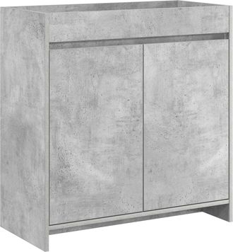 vidaXL Gabinete De Ba&ntilde;o Debajo Del Lavabo Gris Hormig&oacute;n Vidaxl