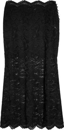Paco Rabanne Floral Stretch-guipure Lace Midi Skirt - Black - 42 (UK14 / L)