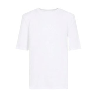 Frankie Shop Carrington Padded Shoulder Tee - female - The Frankie Shop - T-Shirts - White - XS - Tops