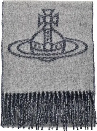 Vivienne Westwood Single Orb double-face wool scarf Woman One Size