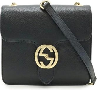 Gucci Pre-owned Cross Body Bags, female, Black, Size: ONE SIZE Pre-owned Vintage Crossbody Bag