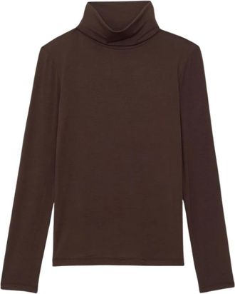 Ines De La Fressange Jade coltrui trui - Dames - Longsleeves - Bruin - XS - Tops