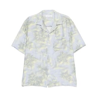 Maison Kitsun&eacute; Short Sleeve Shirts, male, Multicolor, Size: S Resort Shirt