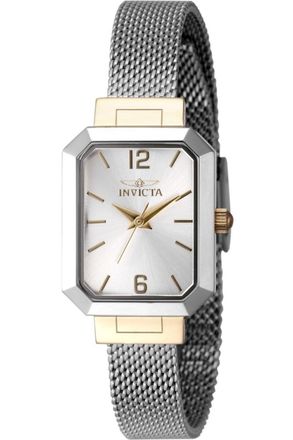 Invicta Angel 48152 Dames Horloge - Quartz Uurwerk - Roestvrij Staal met zilveren Wijzerplaat - 21mm