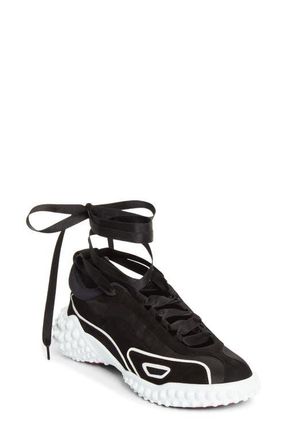 Christian Louboutin Mara Ankle Tie Sneaker in Black at Nordstrom, Size 10.5Us