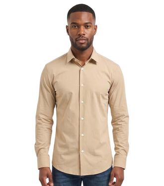 HUGO BOSS Beige Slim Logo Shirts