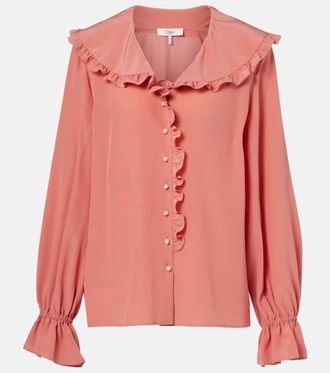 Chloé Chloé Ruffled silk crêpe de chine blouse