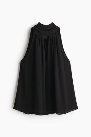 H&M Top mit Schalkragen - Schwarz