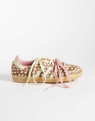 adidas Originals Samba - Sneakers con stampa maculata effetto camoscio-Neutro