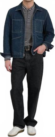 Alex Mill Zip Work Jacket In Japanese Denim