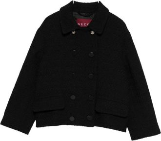Gucci Zwarte Jacks met Korte Kraag - Dames - Zomerjassen - Zwart - M - Jassen