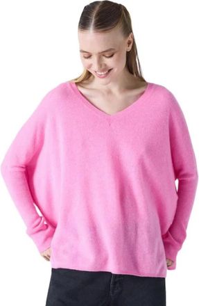 Absolut Cashmere Camille Poncho Sweater - Dames - Cashmere truien - Roze - M - Kasjmier - Truien & Vesten