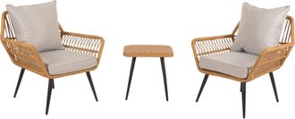 Hhg Hhg - Set De Polirrat&aacute;n 956, Set De Balc&oacute;n Set De Jard&iacute;n Grupo De Asientos Silla Mesa Auxiliar, Gris Claro
