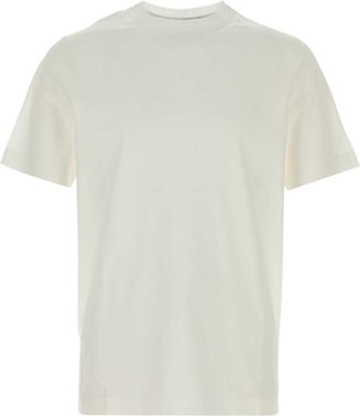 Canali White Cotton T Shirt