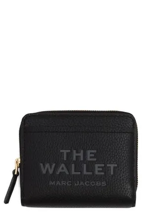 Marc Jacobs The Mini Leather Compact Wallet in Black at Nordstrom