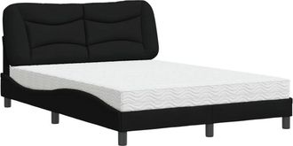 vidaXL Vidaxl - Cama Con Colch&oacute;n Tela Negro 120x200 Cm