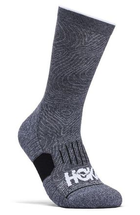 Hoka One One Run 3-Pack Crew Socks in White /Black /Grey at Nordstrom, Size Large
