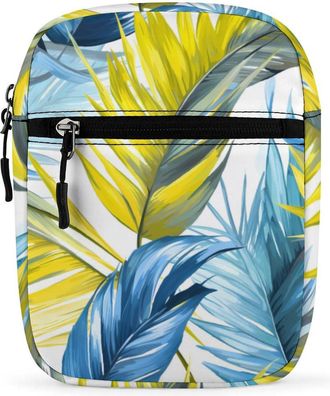 Generic Tropical Leaves Crossbody Bag Adjustable Satchel Cute Shoulder Bag Lightweight Sling Bags