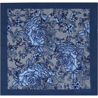 Lords of Harlech Hudson Merino Wool Handkerchief Pocket Square in Roma Floral Flannel at Nordstrom