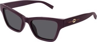 Gucci Cat-eye Zonnebril - Dames - Zonnebrillen - Paars - 53 MM - Nylon - Accessoires