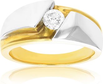 Vir Jewels 1/2 cttw Mens Diamond Engagement Ring 18K Yellow Gold and Platinum