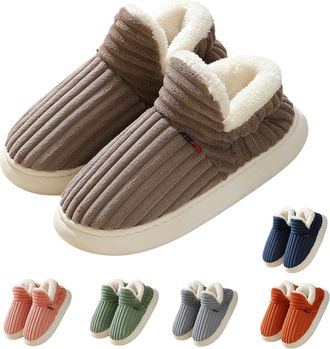 Generic Cloud Slippers for Women Men, Womens Unisex Winter Cozy & Stylish Fashion Booties Slipper Casual Home Shoes (Brown B, M, Adult, Women, 3.5, Numeric Ra