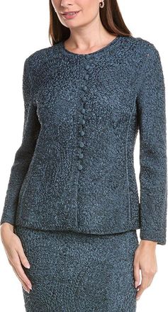 Lafayette 148 New York Soutache Crewneck Cardigan