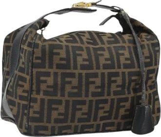 Fendi Pre-owned Handbags, female, Black, Size: ONE SIZE Pre-owned Vintage Canvas Handbag