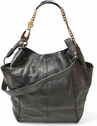 Jimmy Choo London Metallic Leather Shoulder Bag Tote Bag (Pre-Owned)