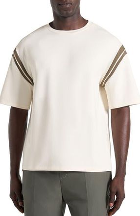Mani&egrave;re De Voir Georges Varsity Cotton T-Shirt in Cream at Nordstrom, Size Xx-Large