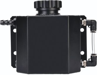 OEM Dep&oacute;sito De Expansi&oacute;n Universal De Refrigerante De Aleaci&oacute;n De Aluminio De 1 Litro Con Tap&oacute;n De Drenaje (negro)