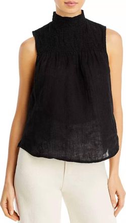 Bella Dahl Sleeveless Smocked Top In Black