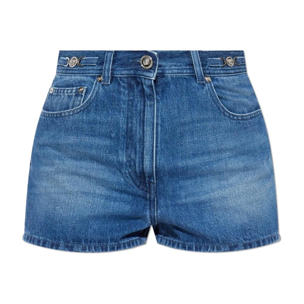 【関税&送料込】Versace Cotton Light-Blue Shorts
