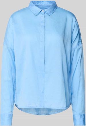 0039 Italy 0039 Italy Regular Fit Bluse mit verdeckter Knopfleiste Modell SANDY in Bleu, Gr&ouml;&szlig;e XXL