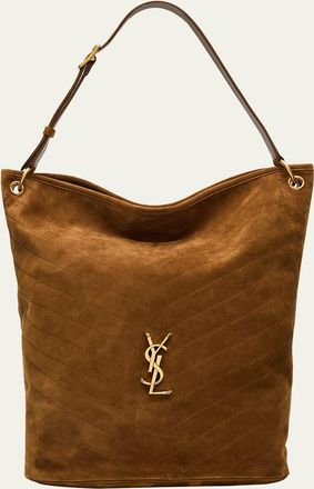 Saint Laurent Niki YSL Bucket Bag in Quilted Suede