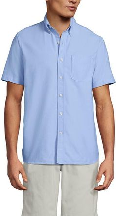 Lands End Short Sleeve Sail Rigger Shirt in Blue at Nordstrom, Size Xx-Large