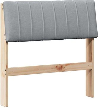 vidaXL Cabecero Tapizado Gris Claro 75 Cm Madera De Pino Macizo Vidaxl
