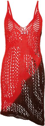 The Attico sleeveless knitted dress - women - Cotton - 44 - Red