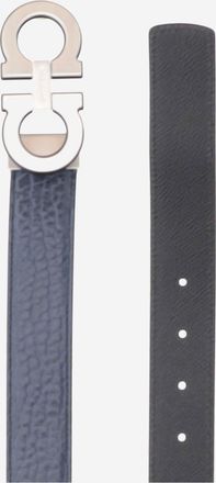 Ferragamo Mens Leather Belt Calf New Navy Dkb-Graphite-Black Dkb/graphite/black
