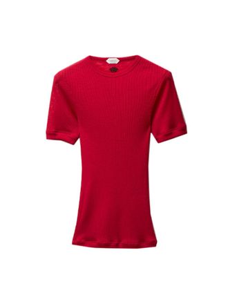 Versace T-Shirt Rib With Medusa Embroidery