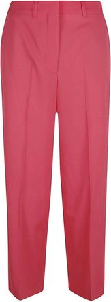Stella McCartney Tailored Straight Broeken - Dames - Straight fit broeken - Rood - S - Wol - Broeken