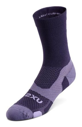 2XU Vectr Light Cushion Crew Socks in Velvet Purple/dusted Grape at Nordstrom, Size X-Large