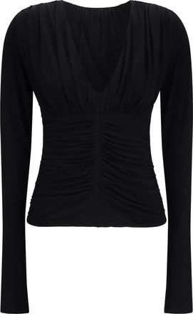 Max Mara Womens Long-Sleeved Top Beato Black Viscose Jersey Tops