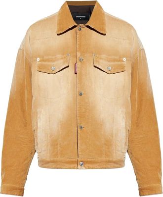 Dsquared2 Giacca-camicia a coste - Marrone