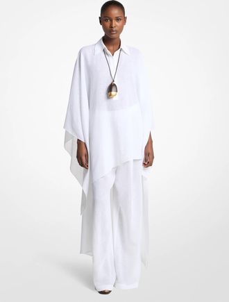 Michael Kors Linen Gauze Asymmetric Caftan
