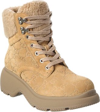 Gucci GG Suede & Wool Bootie